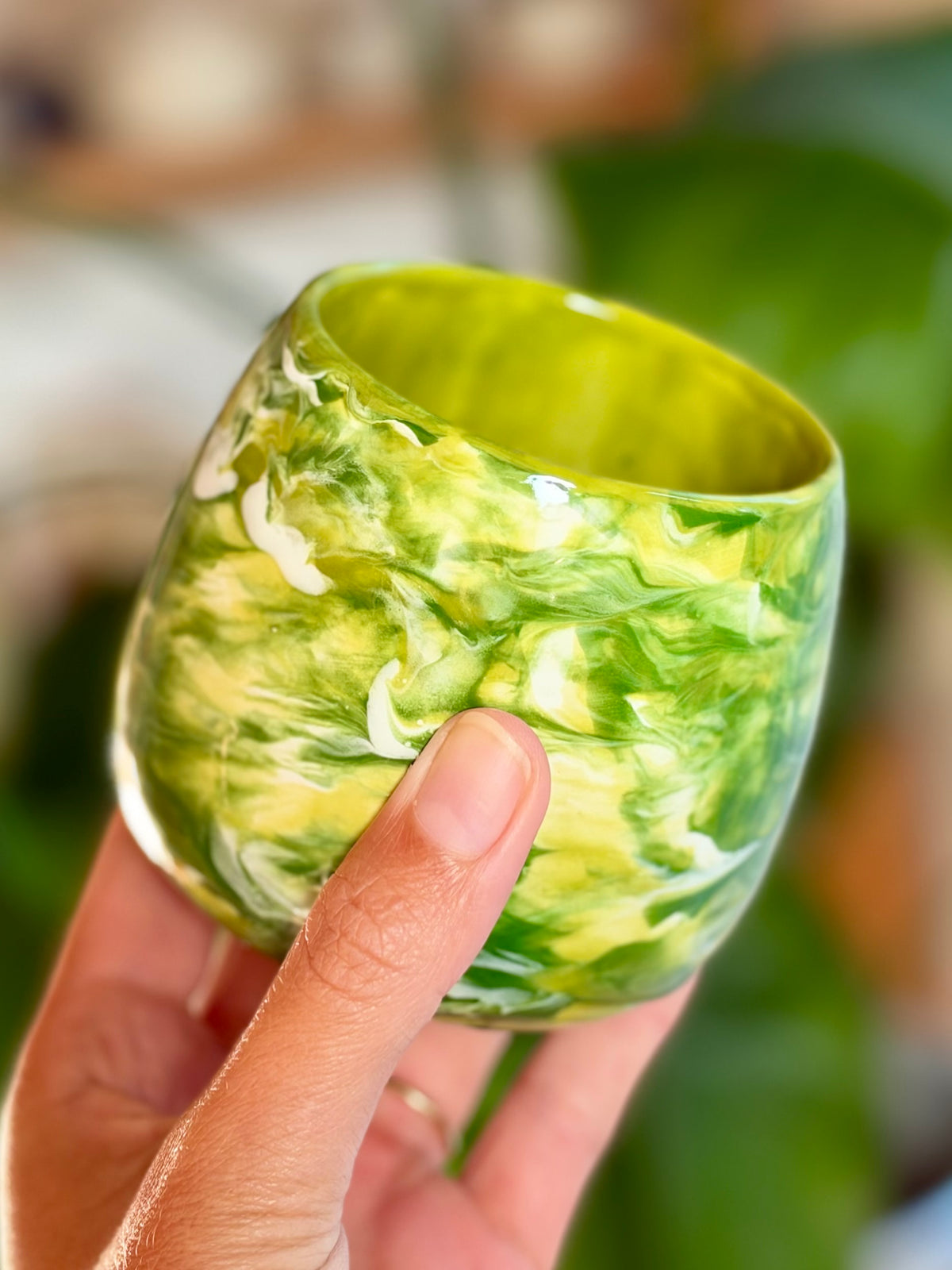Matcha marbled mug