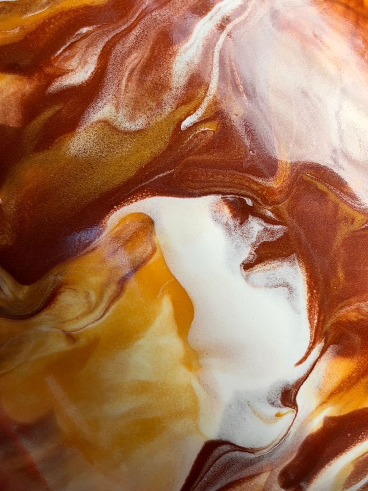 Creamy caramel chocolate marbled mug