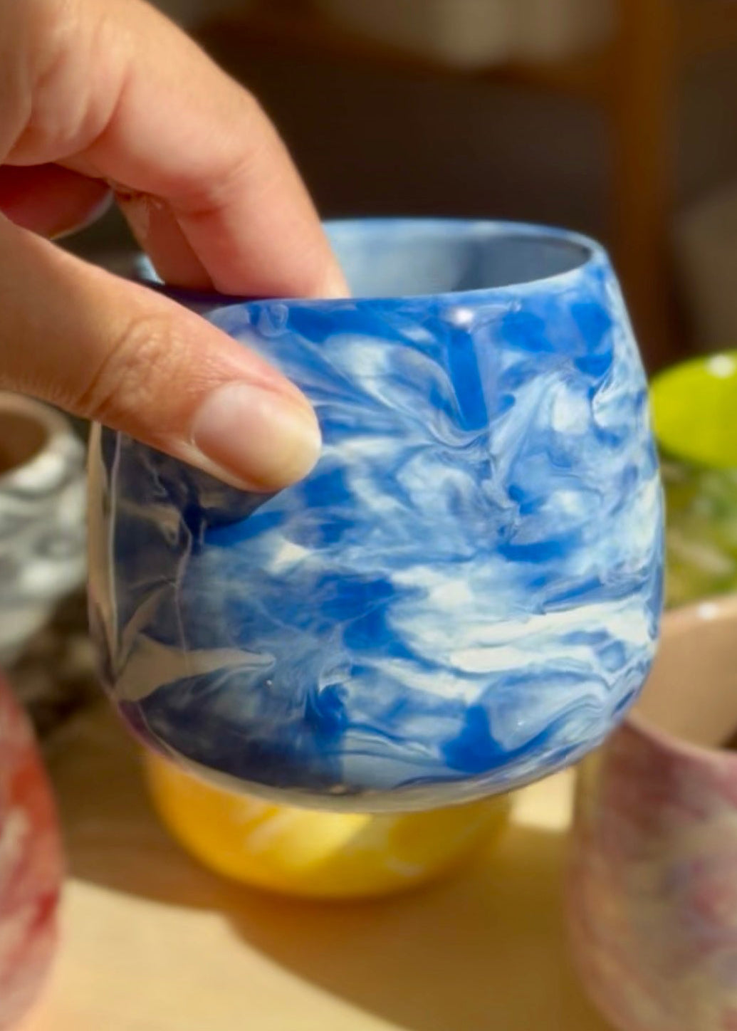 Blue Marbled mug