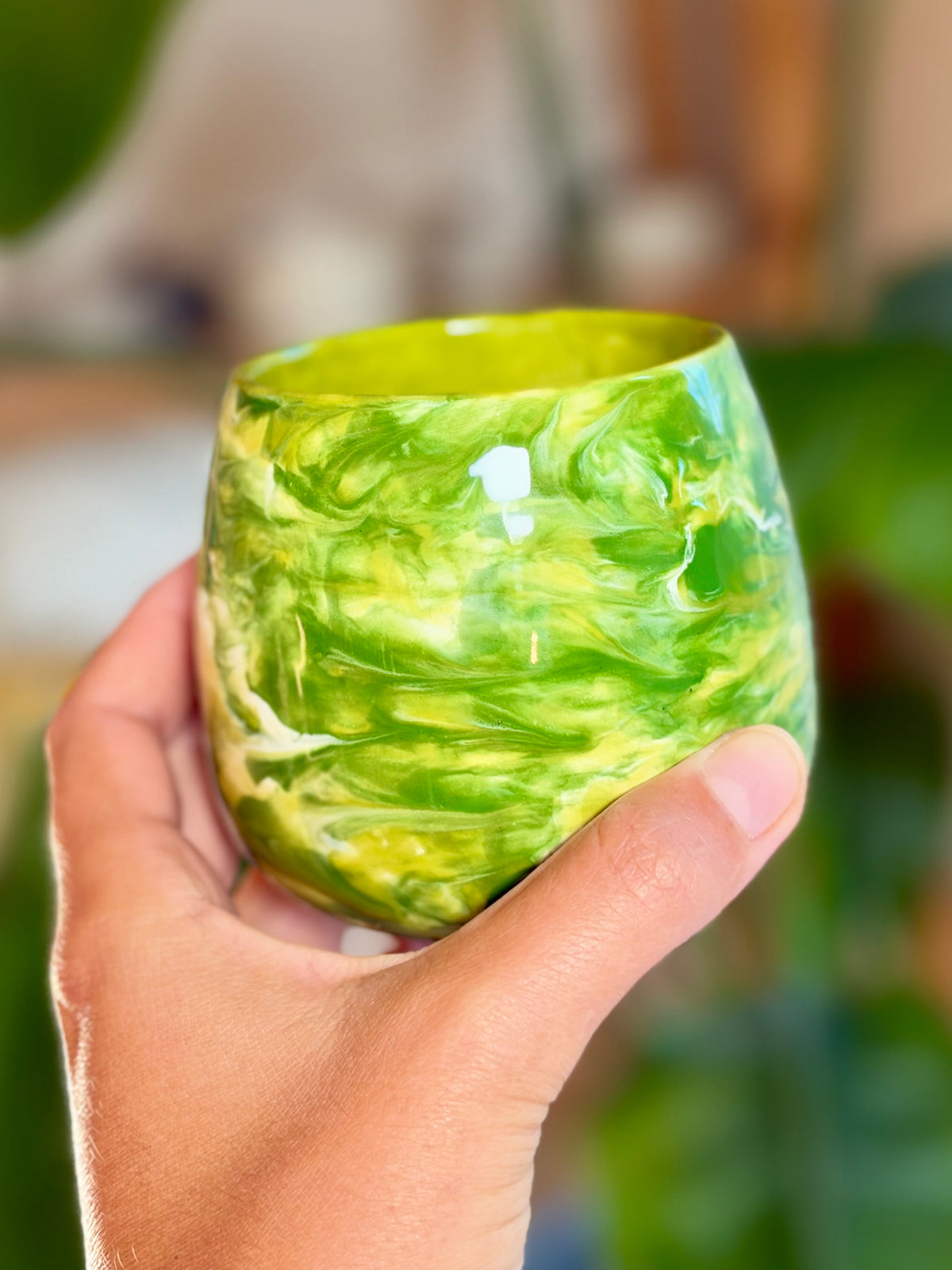 Matcha marbled mug