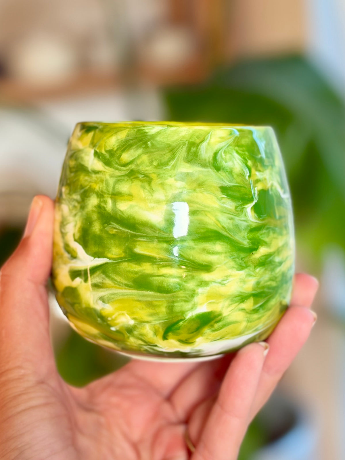 Matcha marbled mug