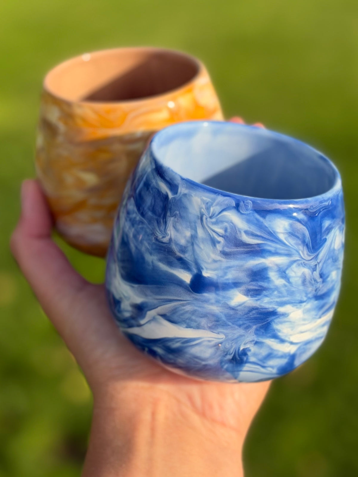 Blue Marbled mug