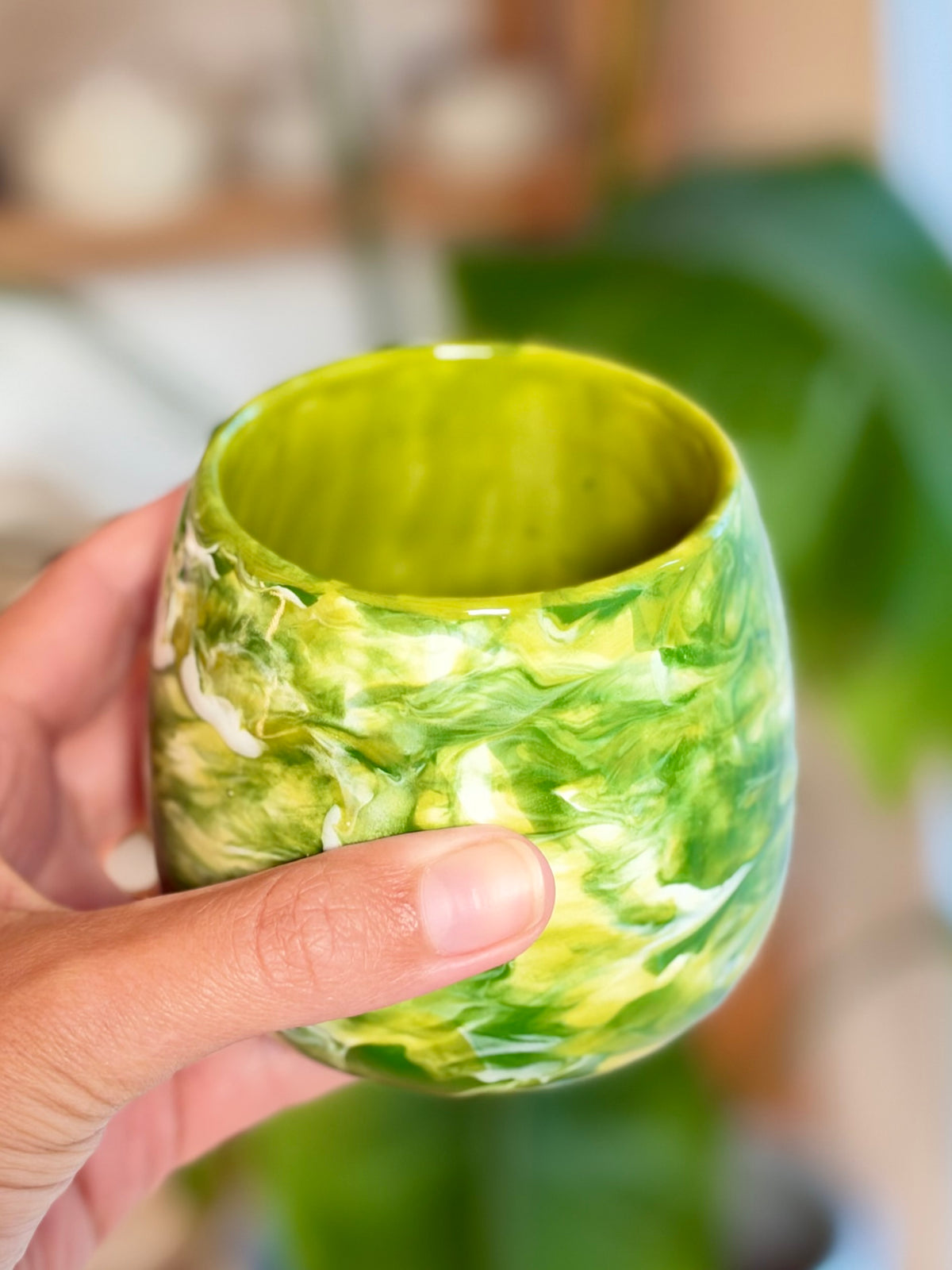 Matcha marbled mug