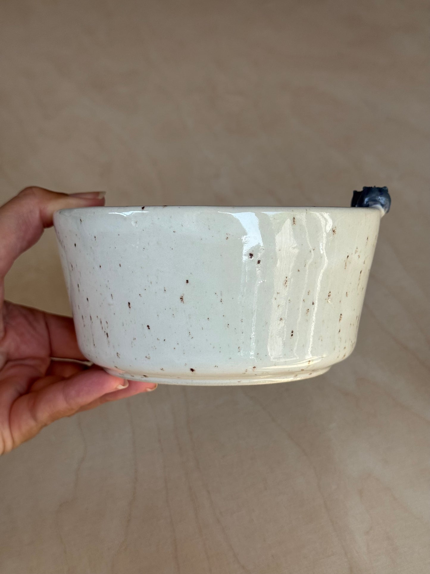 Speckled blueberry bowl large