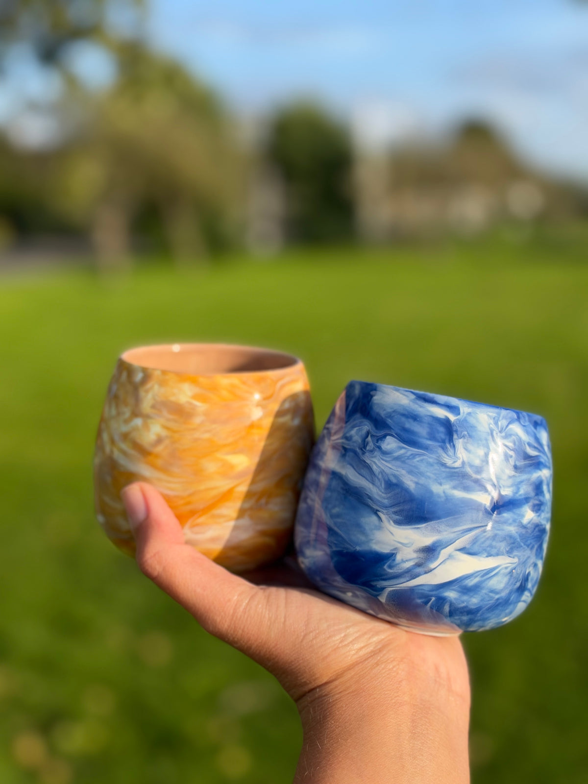 Blue Marbled mug