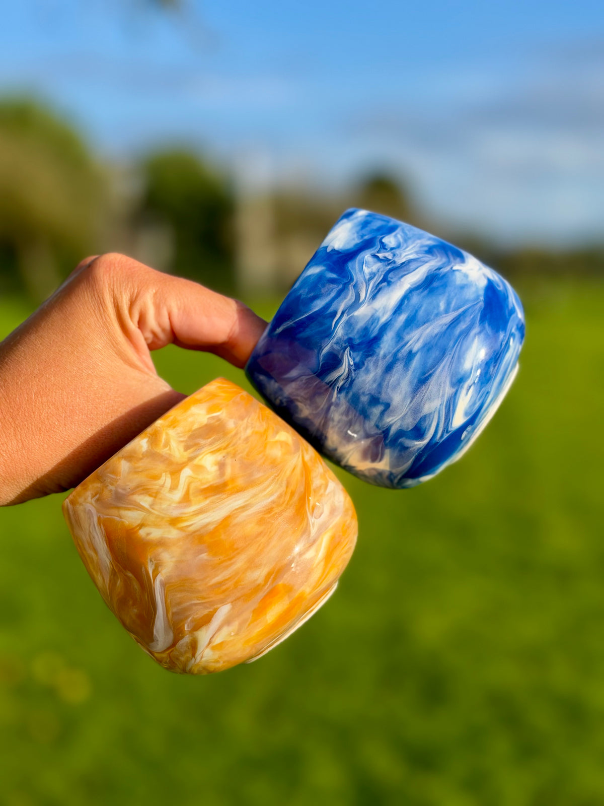 Blue Marbled mug