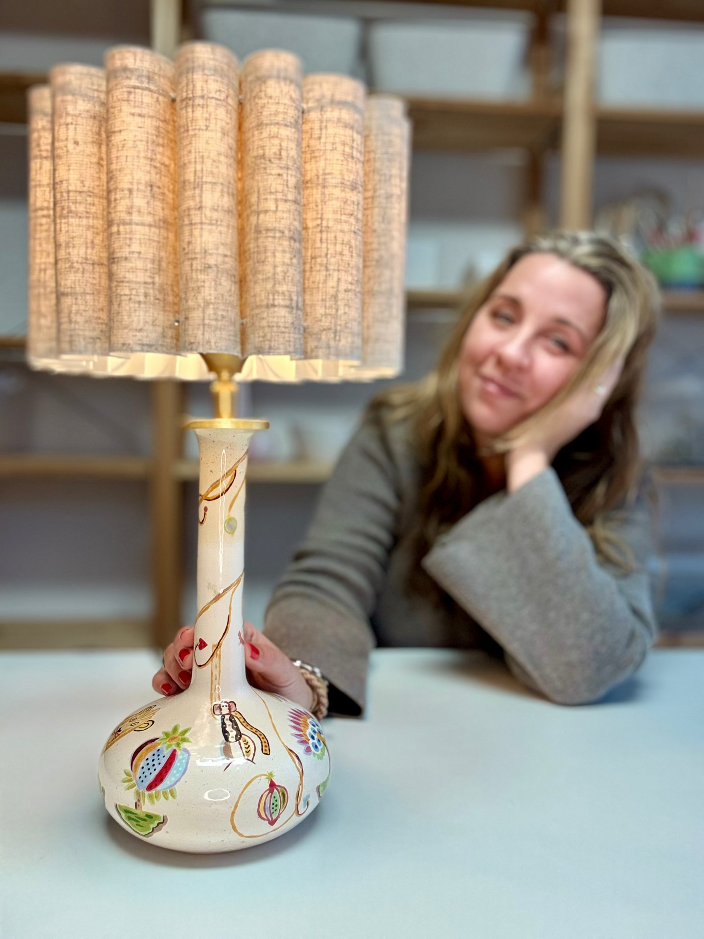 Sculptural lamp No. 1 - Lion & Monkeys