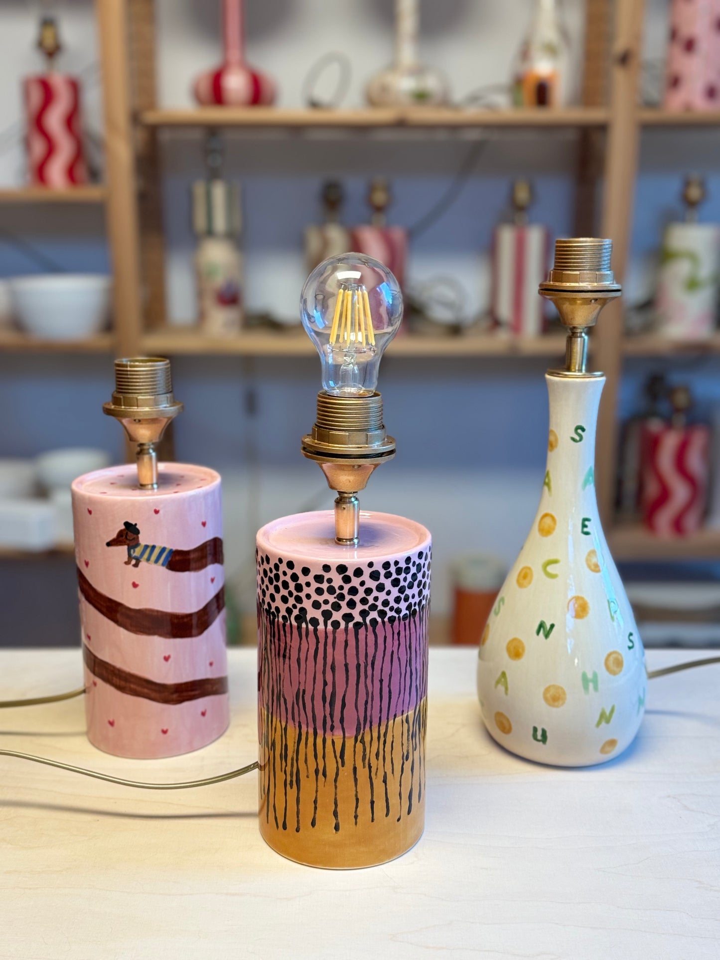 Keramiek workshop - Lampenvoet glazuren - bij Nijhof - zondag 13 september