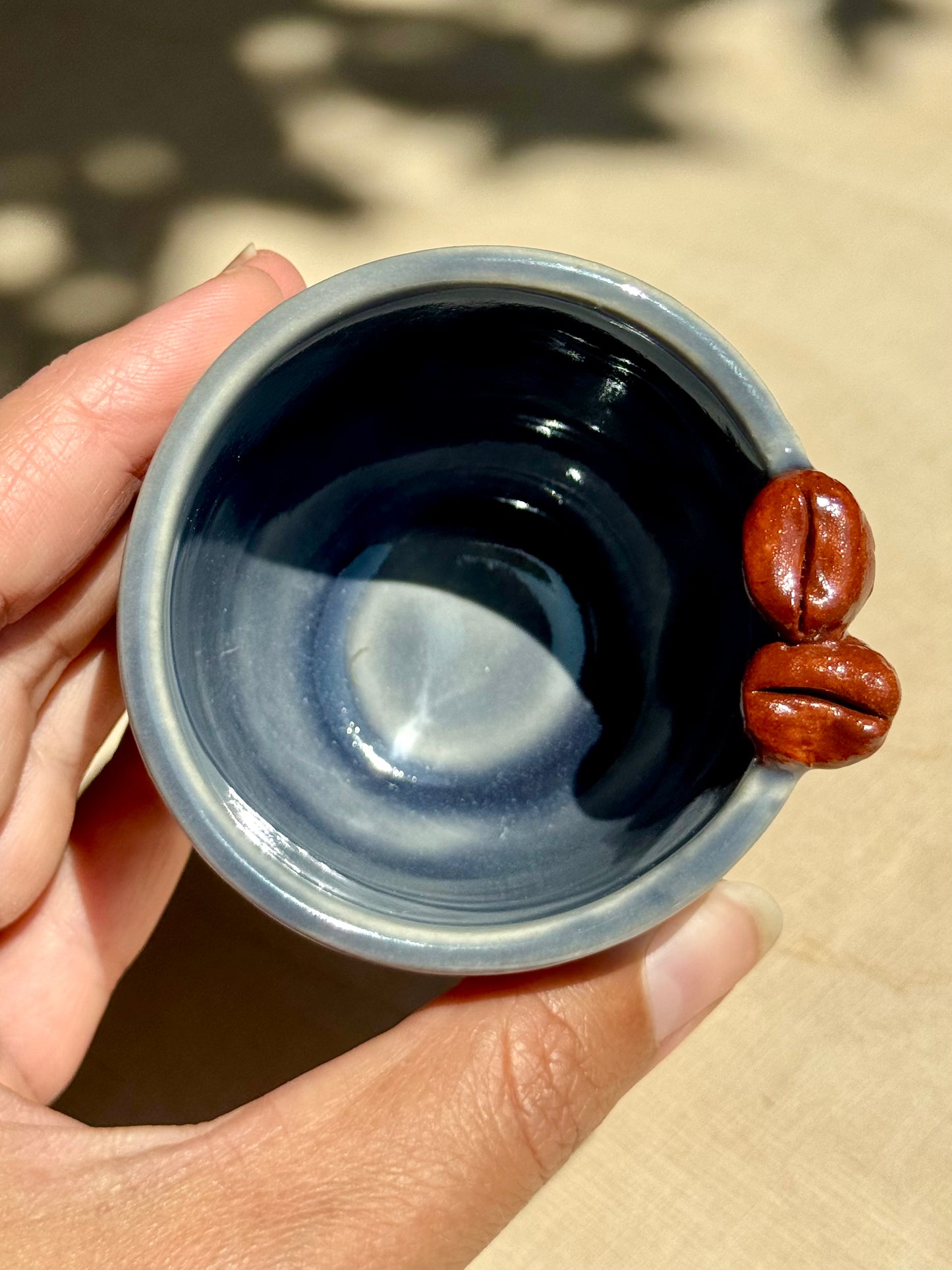 Blue coffee bean mok