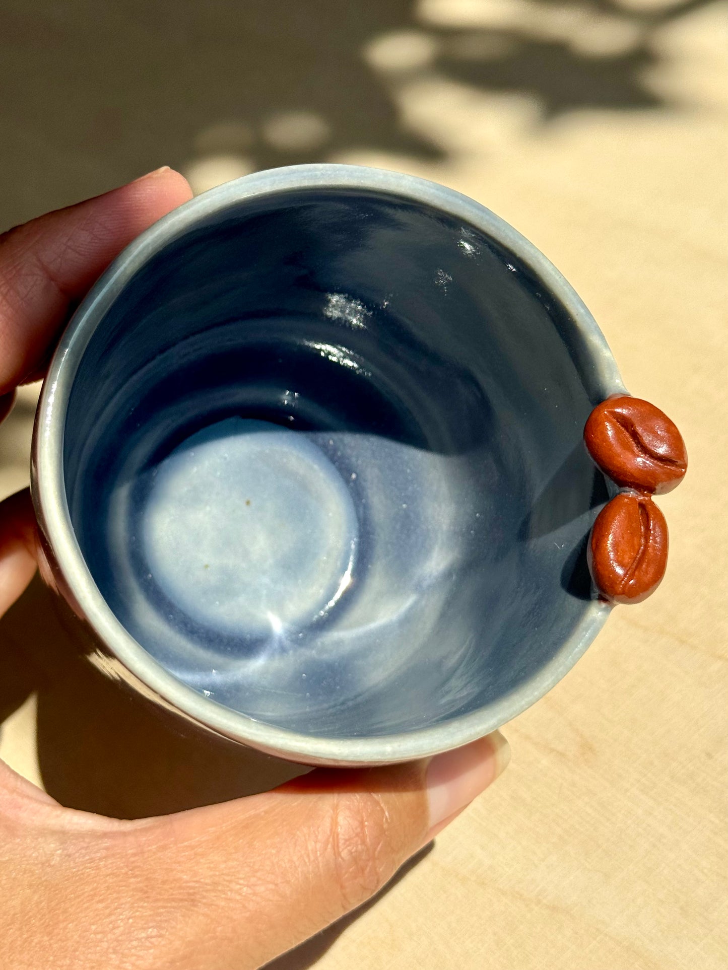 Blue coffee bean mok