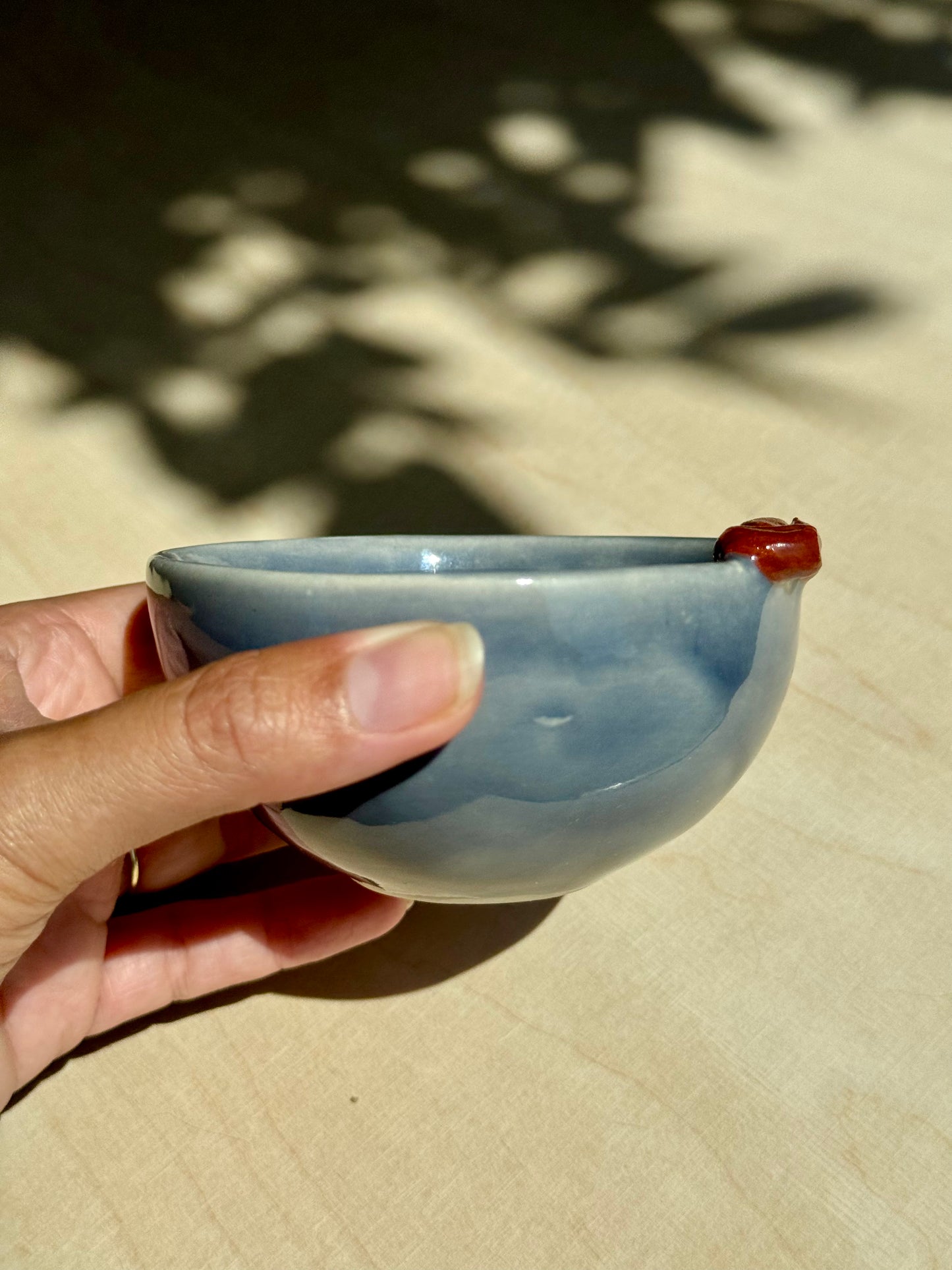 Blue coffee bean bowl