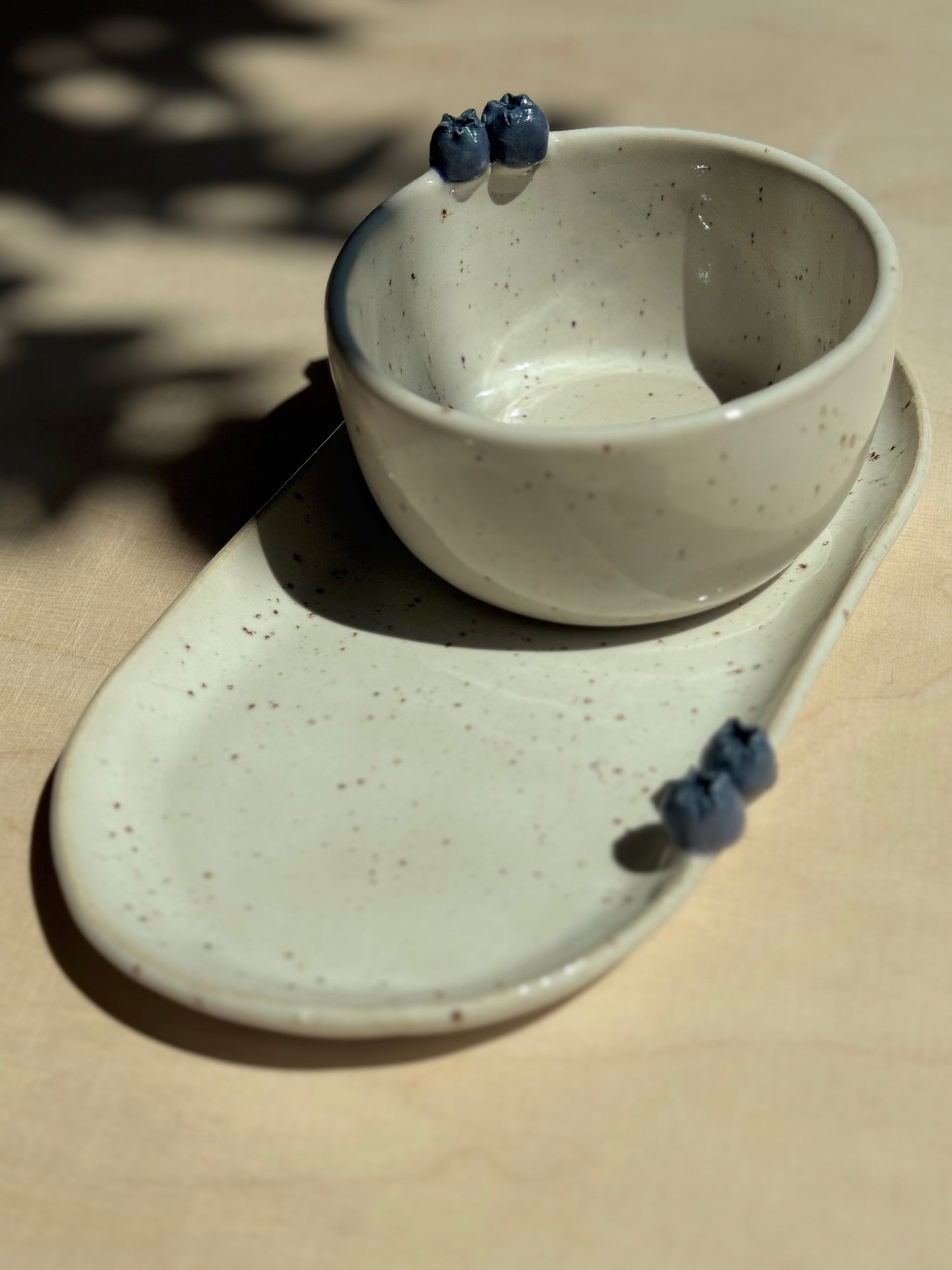 Speckled blueberry bowl