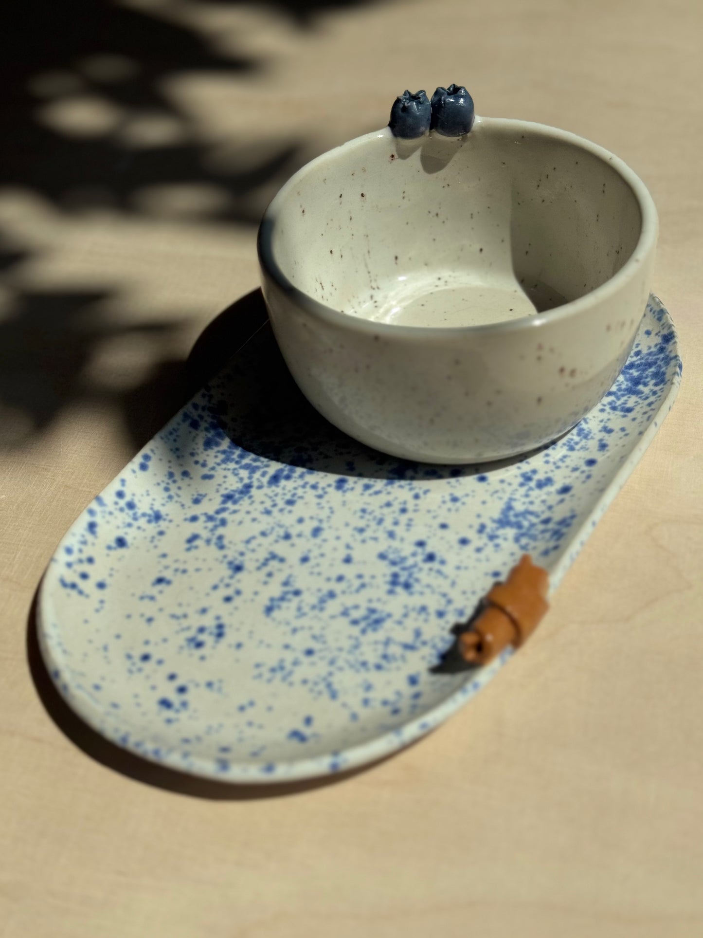 Speckled blueberry bowl